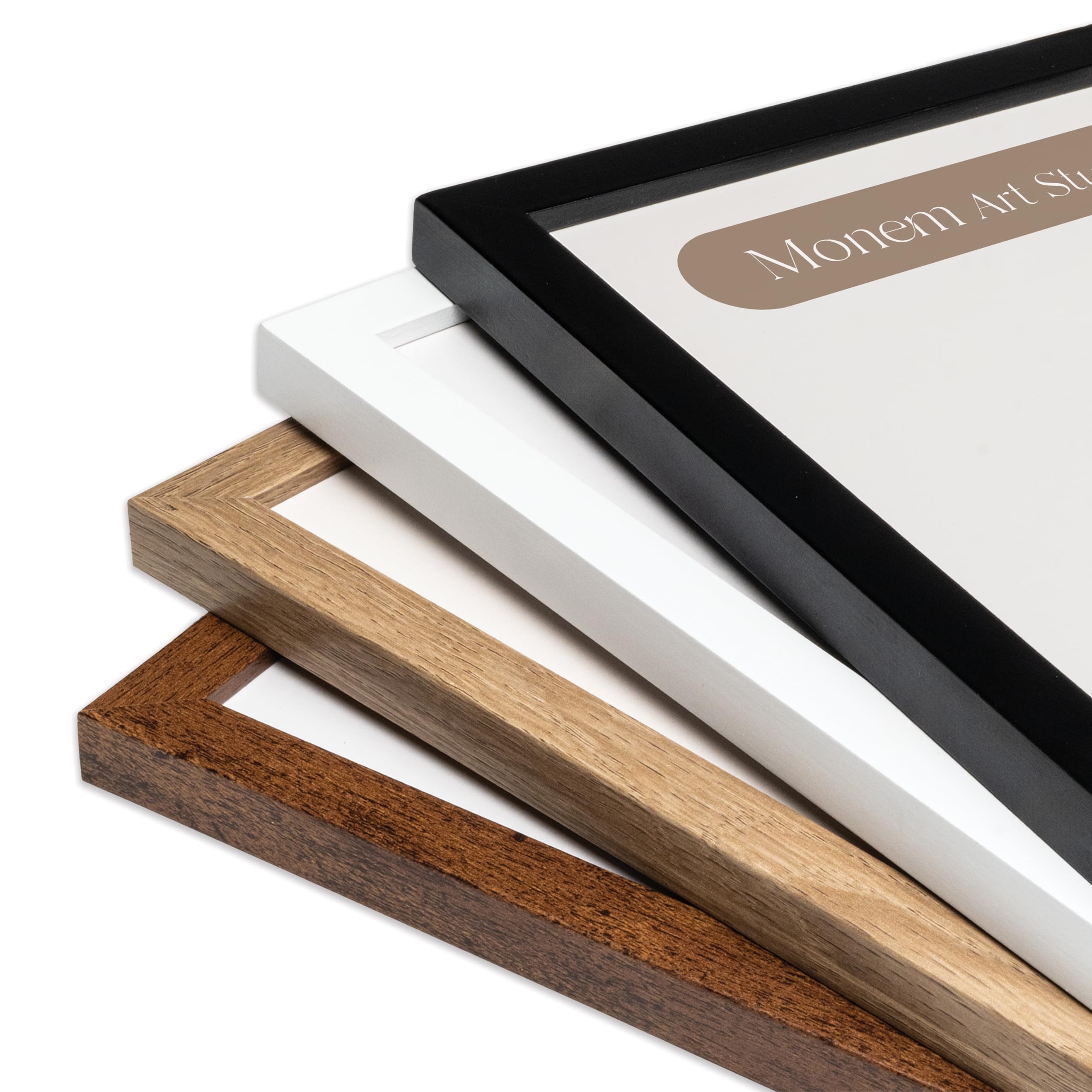 Monem Art White Oak Wood 8x10 Picture Frame - Modern Wood Wall Art Display - Lightweight 8x10 Frame for Art Prints, Photos, Posters - Ready-to-Hang Vertically & Horizontally - Image 6