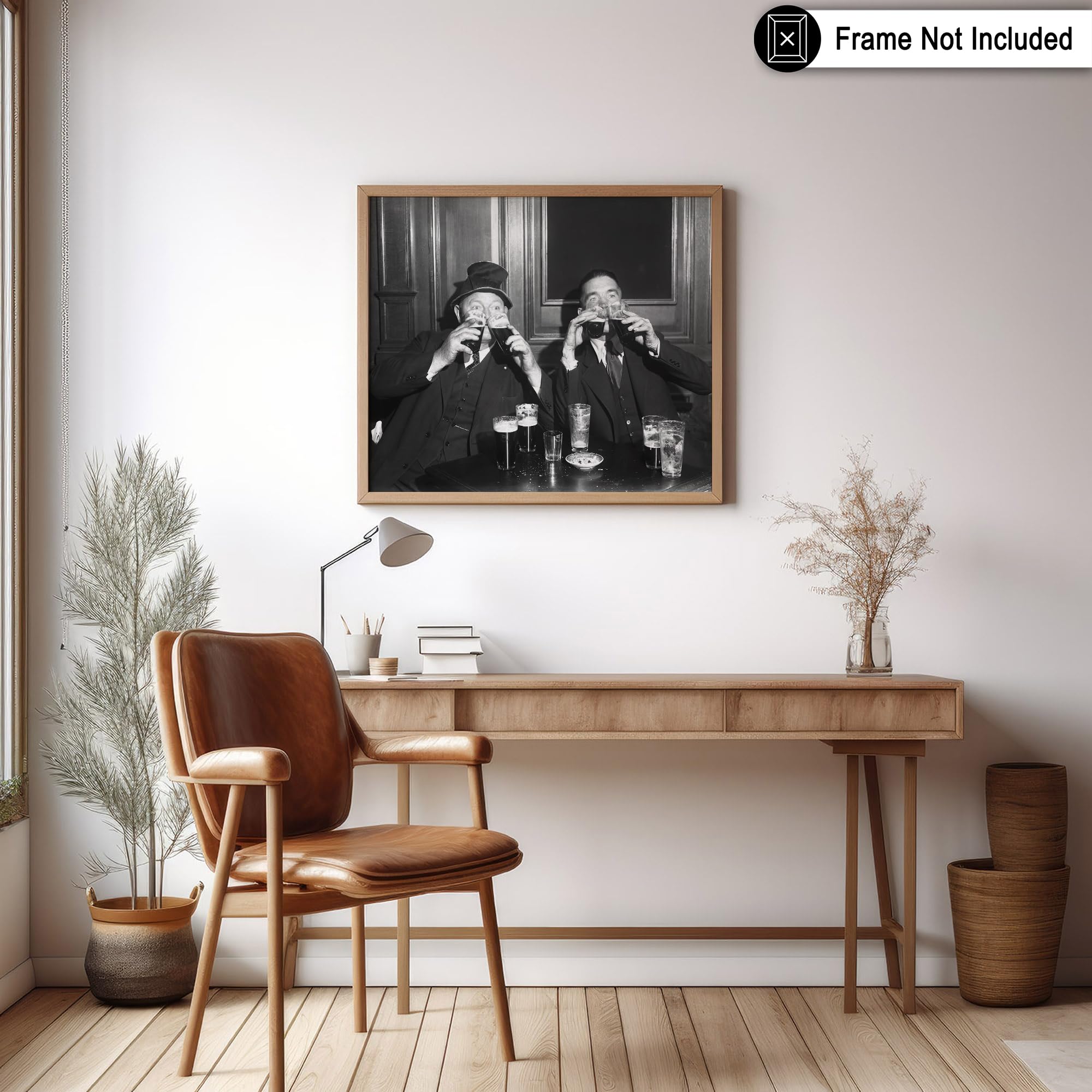 Monem Art Vintage Beer Poster - Retro Men Drinking Beer Print - Black & White Art - Funny Gift for Men, Bartender, Husband - Decor for Restaurant, Bar Man Cave, Kitchen - 8x10 UNFRAMED Wall Art - Image 6